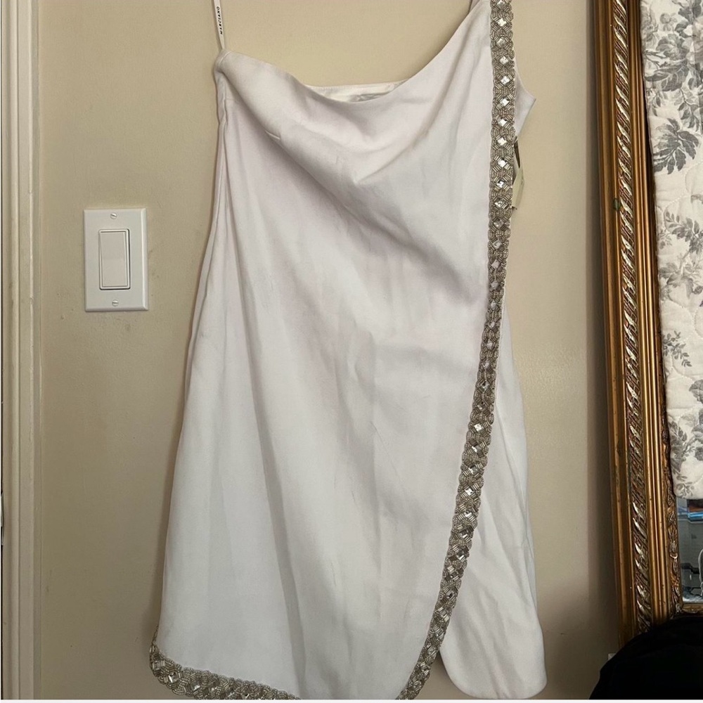 Marciano Cream Dress with Silver Accents